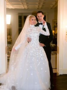 Wedding photoshoot of Paris Hilton.